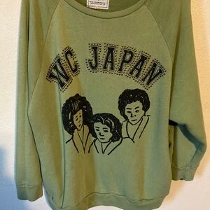 WC Japan Green Graphic with Brads Women's Slouch Sweater‎